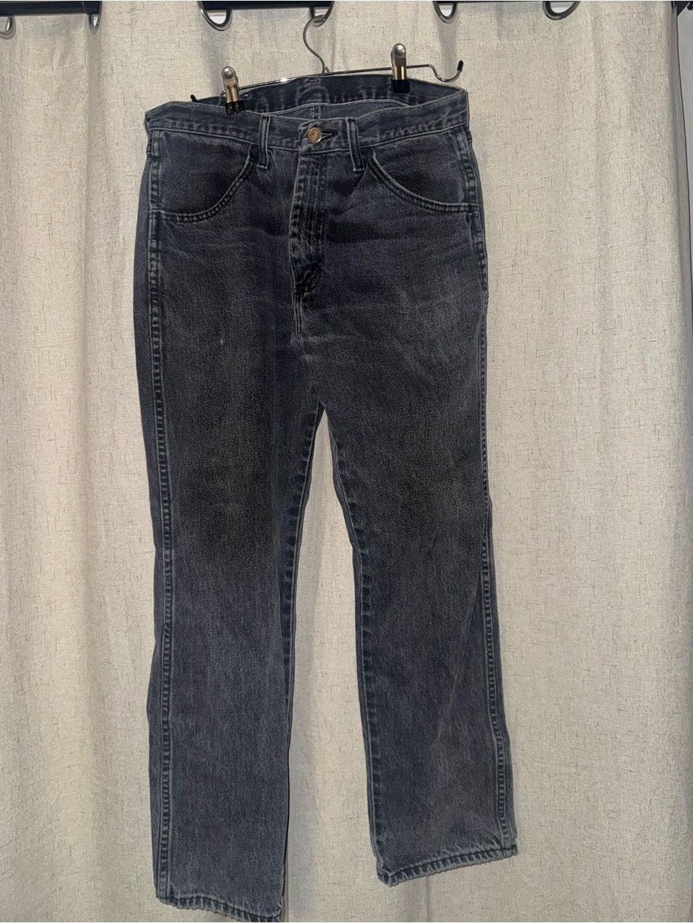 Rustler Men's Washed Black Straight Jeans